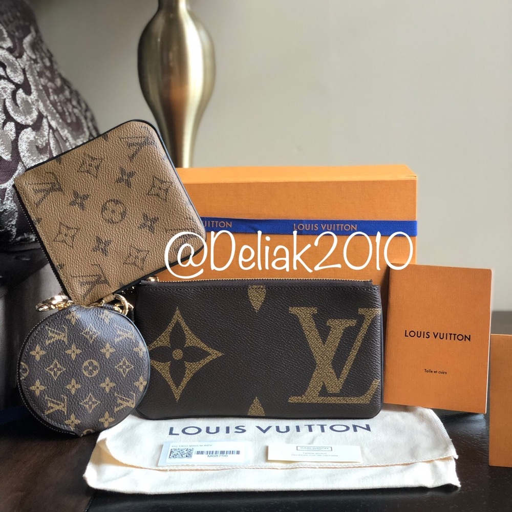 NEW Louis Vuitton Trio Pouch Reverse Monogram 😍🦄